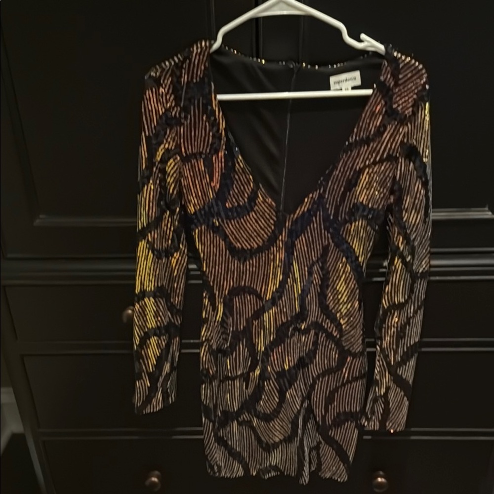 Sequined Long Sleeve Dress